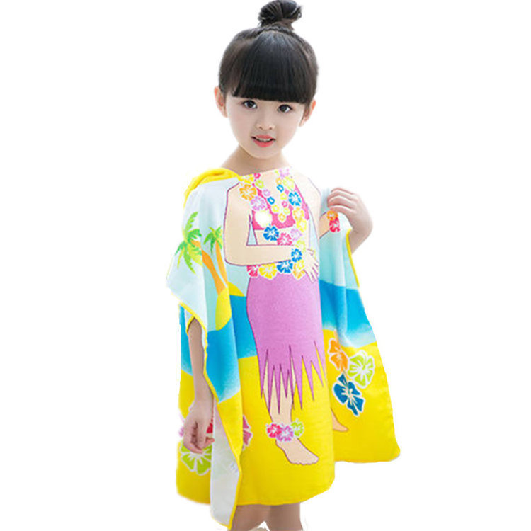 Handtuch Poncho für freundlicher Mikrofaser Bademantel freundlicher Surfen Schwimmbad Strand Ändern Kleid Mädchen Jungen Schnell Trocken Baden Schwimmen Handtücher: 12