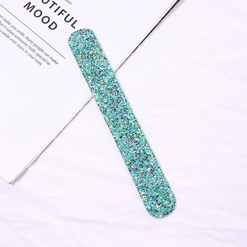 4 Stks/set Pailletten De Mermaid Armbanden Glitter Slap Armbanden Voor Meisjes Suède Backing Sparkly Snap Armband Set: 10
