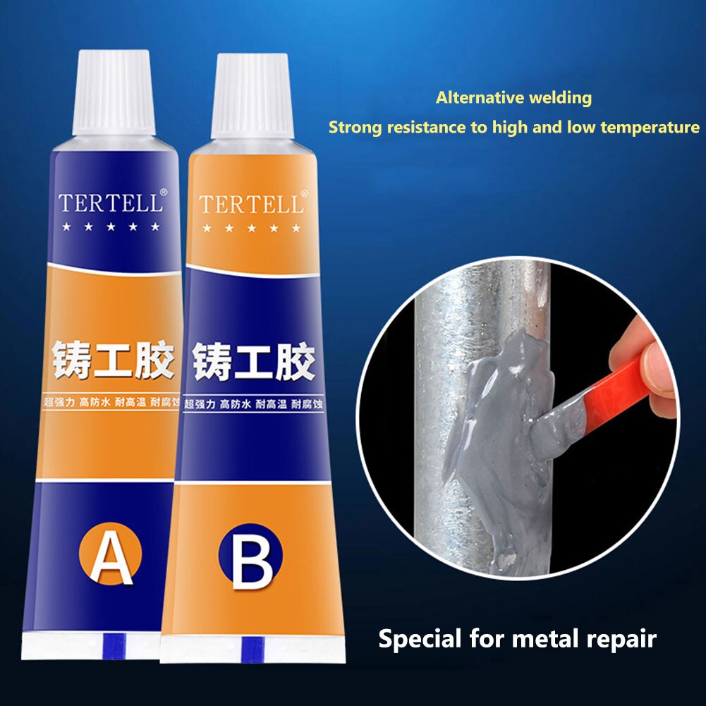 2 pezzi di pasta per riparazione di metalli strumenti per agenti di fusione di acciaio di ferro A + B accessori per la casa di colla super adesiva per riparazione di metalli