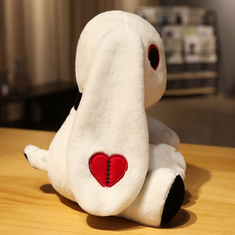 Dark Series-conejo de peluche de juguete para niños, muñeco de peluche estilo gótico Rock, conejo de peluche para Halloween, decoración del hogar