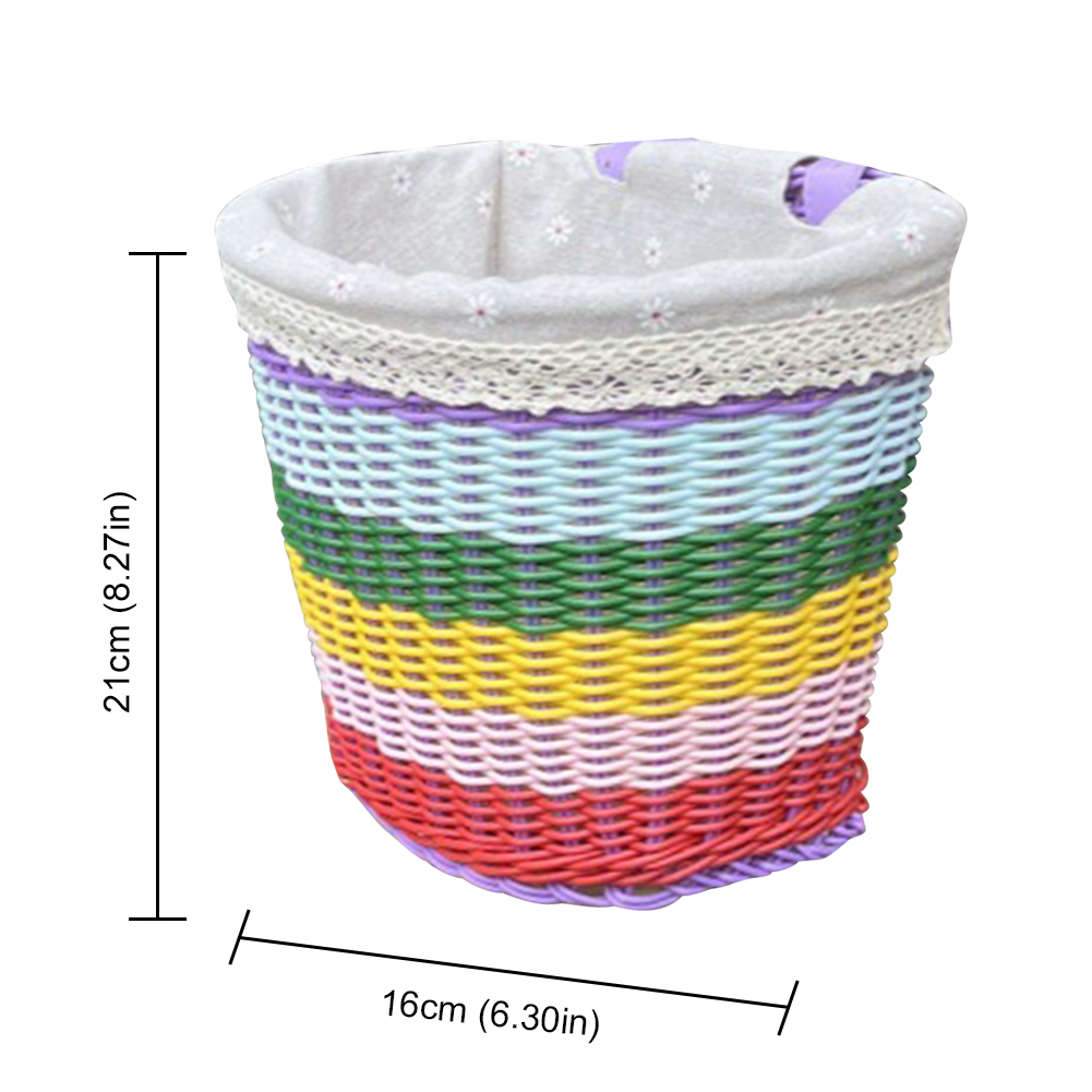 Panier avant de vélo avec doublure, panier de guidon de cyclisme, sangles en cuir réglables, panier de Tricycle pour vélo, Scooter, pour les déplacements quotidiens