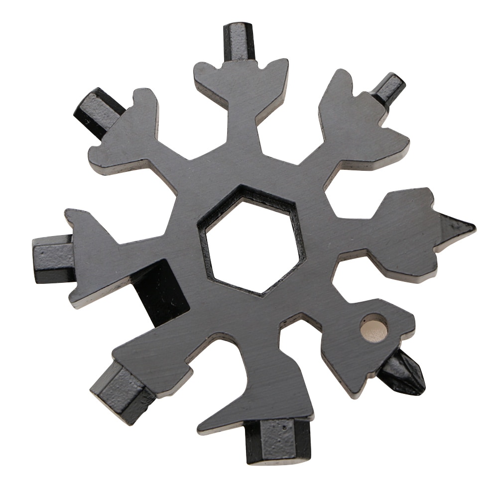 Outil multifonction flocon de neige 18-en-1 AMENITEE-outil multi-flocons de neige en acier inoxydable Easy N génie-saker 18-en-1 avec boîte