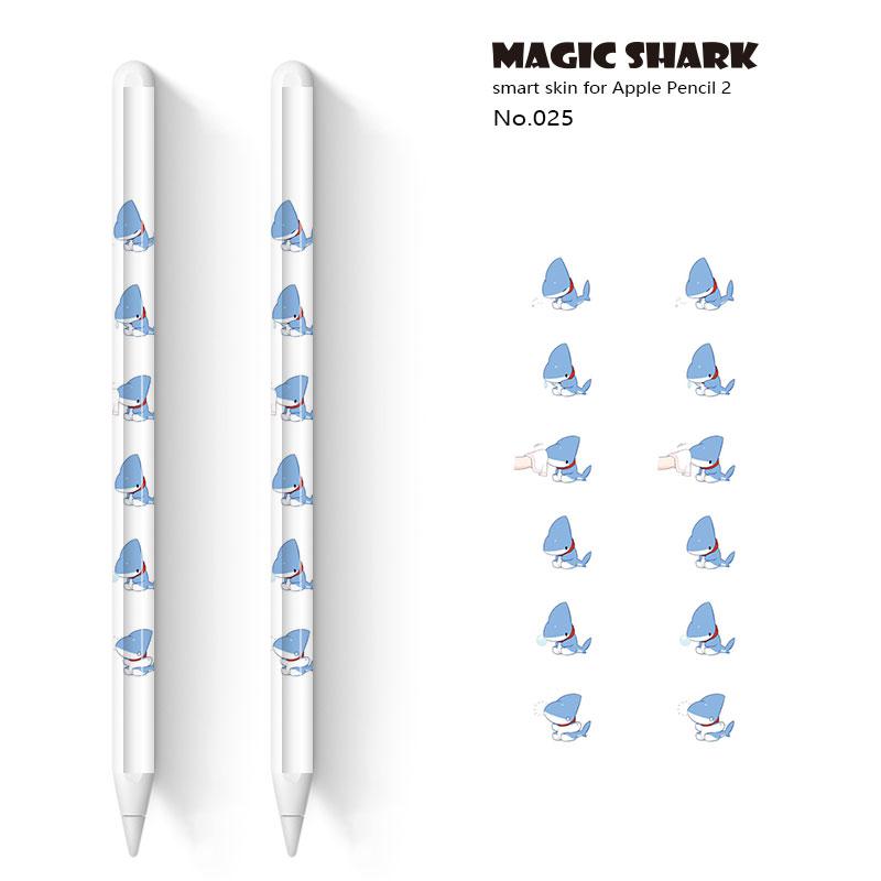 Magic Shark 2pcs/lot Cute Crayon Shinchan Panda Bear Touch Stylus Pen Sticker Protective Paper Skin Film for Apple Pencil 2: 025