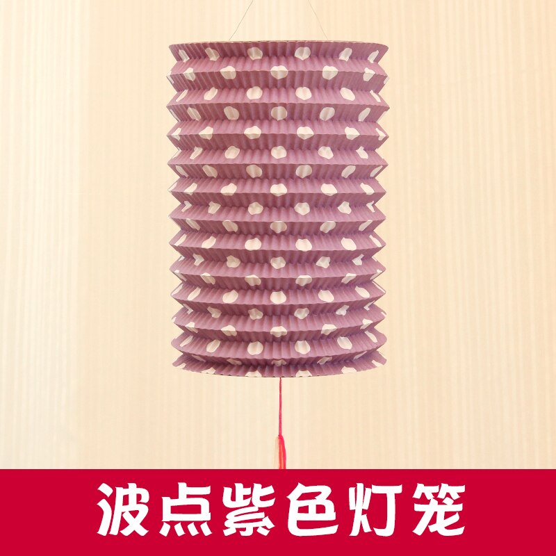 Farolillos de papel cilíndricos nuevos 1 pieza para niños, decoración para de cumpleaños DIY, decoración romántica para hogar, decoración para de boda, faroles: Dot purple