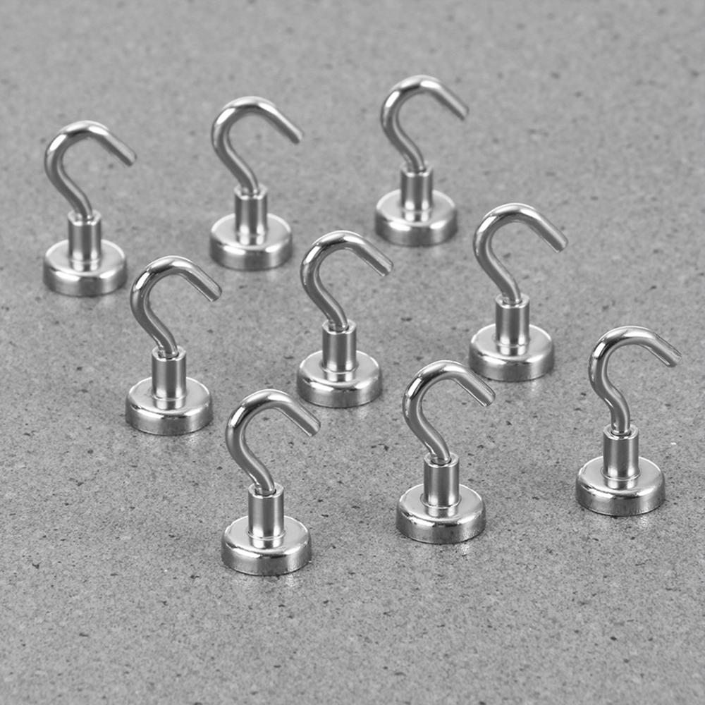 Ounona 10 stk sterke magnetiske kroker kraftig veggkrok neodym magnetholder oppheng nøkkel frakk kopp hengende oppheng til koppnøkkel