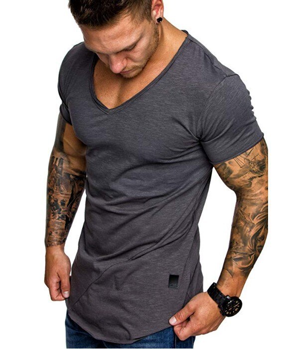 Mens summer fitness Bodybuilding cotton t-shirt gyms workout Short sleeve shirts male leisure tees tops clothes