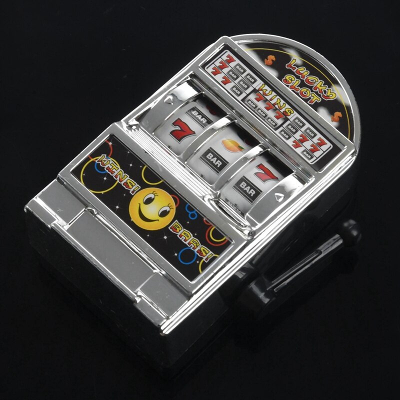 Mini Casino Jackpot Fruit Slot Machine Spaarpot Game Speelgoed Voor Kinderen Volwassen Decompressie Speelgoed Slot Machine Speelgoed Zilver