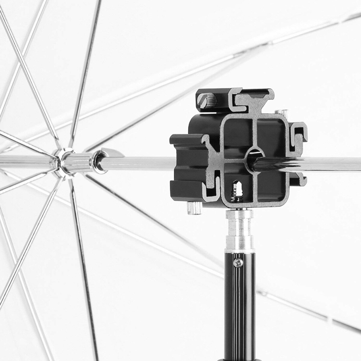 3 in 1 Schuh Halterung verdreifachen Kopf montieren Adapter Mit Regenschirm See Licht Basis Alle-Metall Kamera 1/4 zoll Schraube montieren Adapter