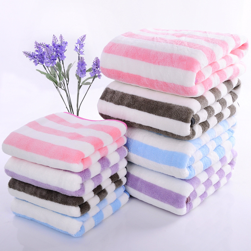 Stripe Towels Super Absorbent Soft Face Bath Towel Summer Bathroom Towels for Adults Absorbent Healthy toalla