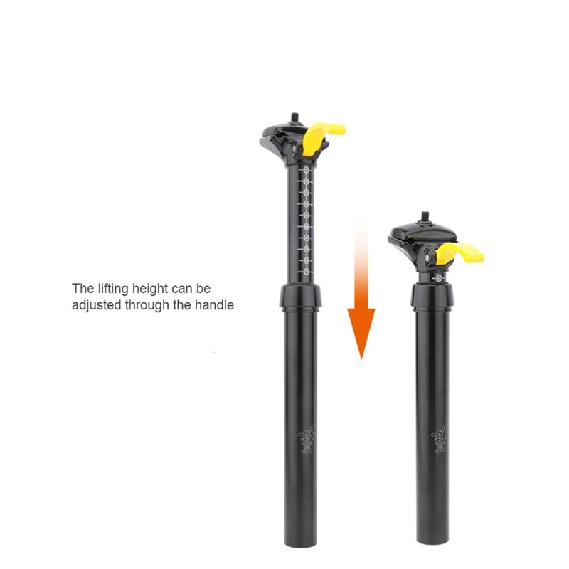 Zoom mtb cykel mountainbike teleskopisk sæde stang sadelpind forlænget sadelrør one-key løftestød sæderør