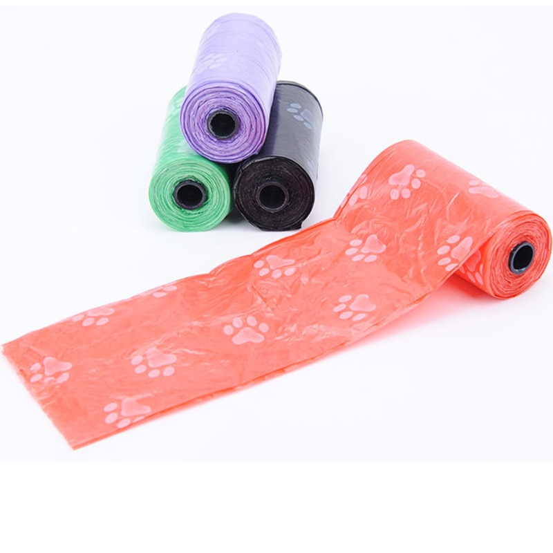 Suministros de limpieza para mascotas, bolsas de basura impresas para recoger heces, suministros para mascotas, 3 rollos, 45 unidades