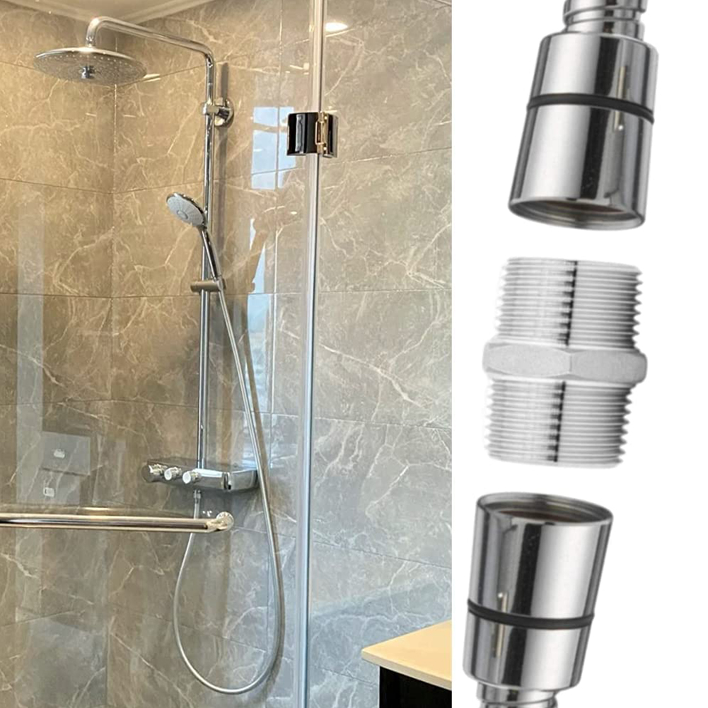 G1/2 Chrom Durcheinander Länge Verlängerung Dusche Anschlüsse für extra lange Schläuche Duschschläuche verlängern Badezimmerzubehör