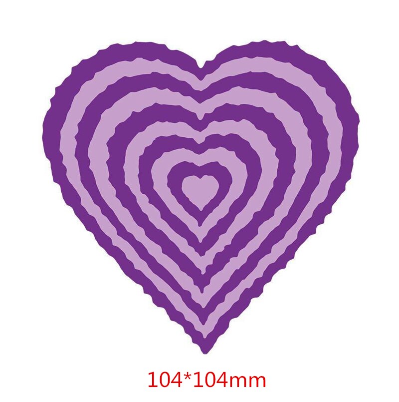 Nestet hjerte sirkel oval firkantet ramme sett metall skjærematriser til scrapbooking gjør-det-selv-album papirkort lage dekorasjon: H3725