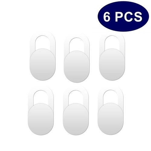 9Pcs Phone Privacy Sticker WebCam Cover Shutter Magnet Slider Plastic For iPhone Web Laptop PC For iPad Tablet Camera shutter: White 6 pcs