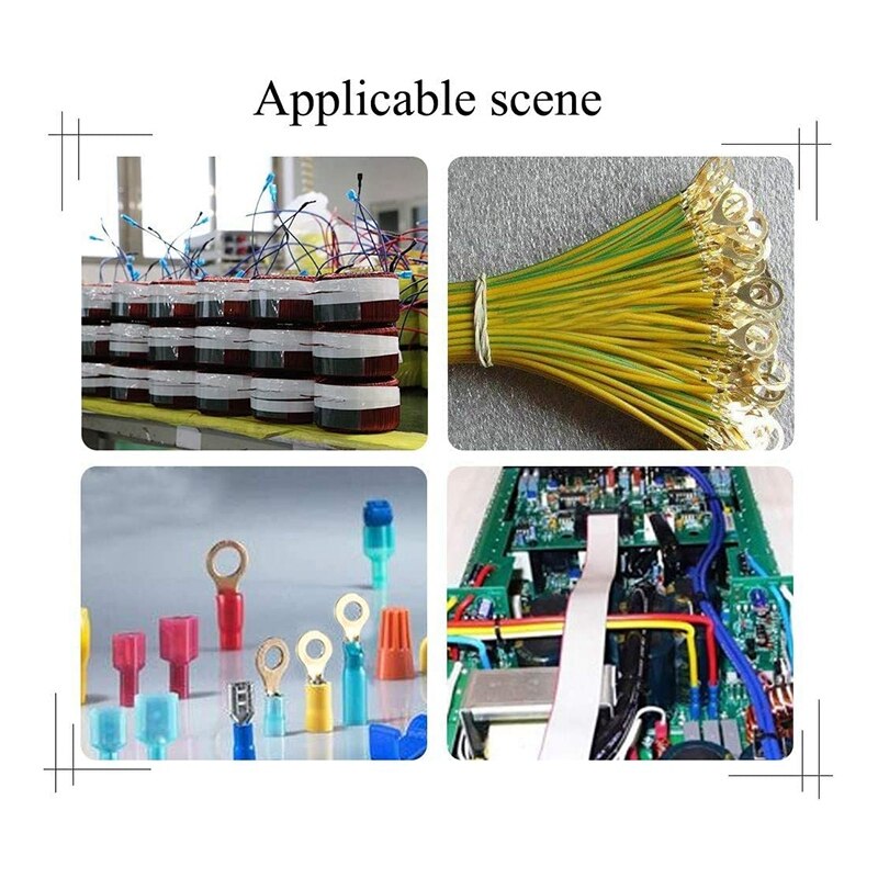 -150 Pcs Cable Ring Terminal Ring Cable Lugs Copper Lugs Ring Terminals Connectors Brass Crimp Cable Wire Terminals