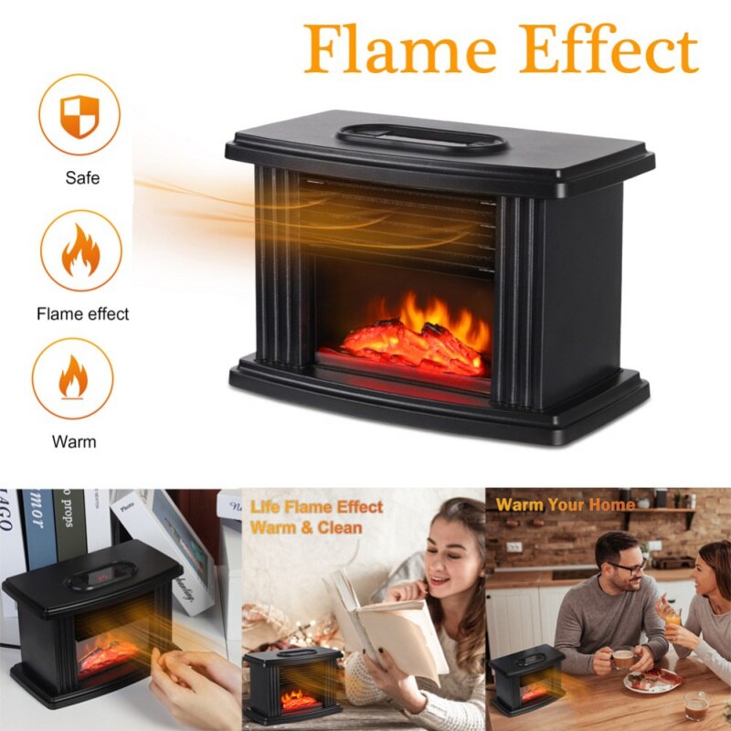 Fan Heater Electric Heater With 12H Timer,3 Gear Adjustable Personal Space Warmer PTC Heating