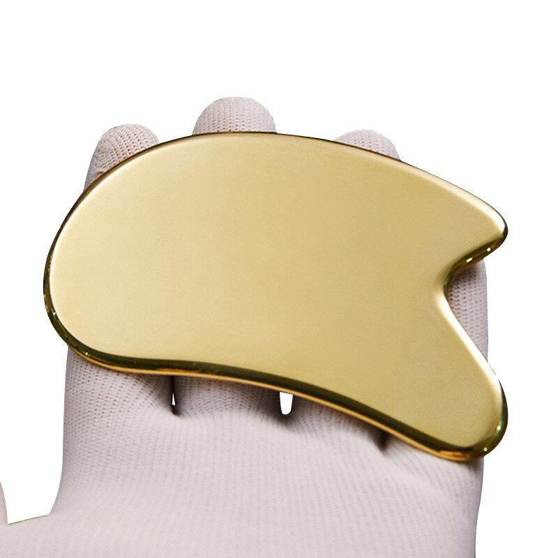 Pure Brass Copper Guasha Board Scraper Neck Body Meridian Scrapping Muscle Relaxing Acupuncture Stimulation Physical Therapy