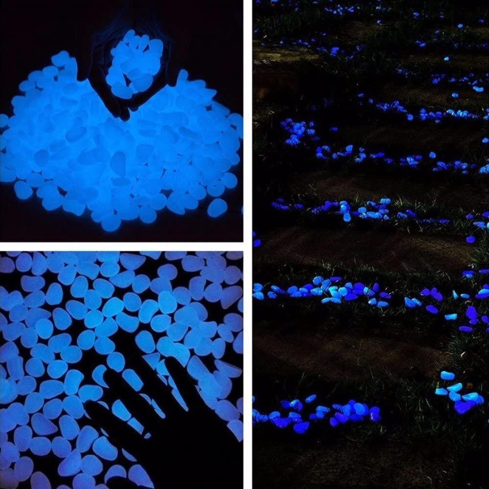 Fish Tank Rocks Glow Multi-Colored Glow in The Dark Pebbles for Fish Tank Aquarium Garden Plant Pots Bonsai Walkway Driveway