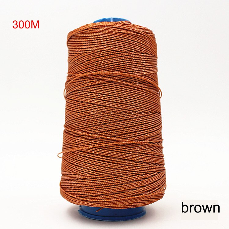 300M Sewing Thread for Leather Shoe Craft Sewing Waxed Thread Durable Strong Nylon Threads Hand Stitching Cord Leathercraft: brown