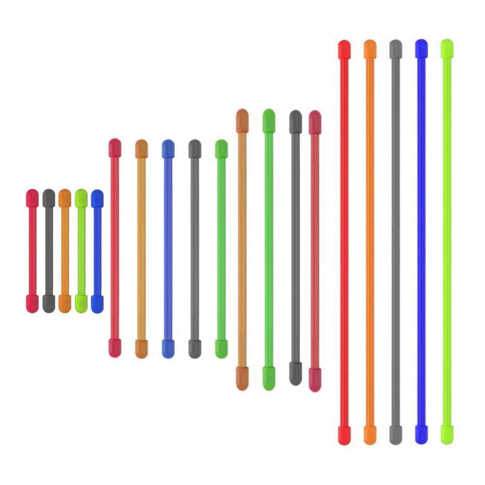 4 stk silikone binding reb wrap data wire kabel cinch management winder loop stropper wrap tape holdbare bånd krog organi  d9 u 2
