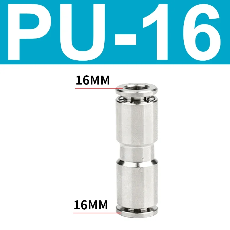 PU PG Brass Metal Pneumatic Quick Coupling Straight Through 4 6 8 10 12MM Air Compressor Hose High Pressure Connector: green