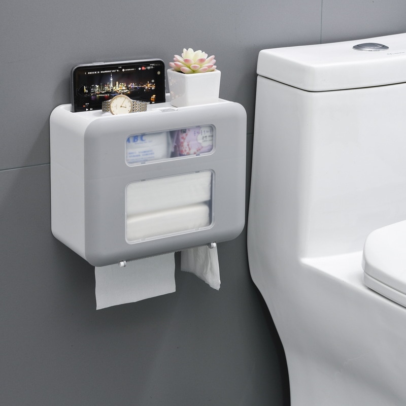 Distributeur Double couche 4 couleurs, boîte à mouchoirs murale en plastique étanche, produit de salle de bain, fournitures de salle de bain