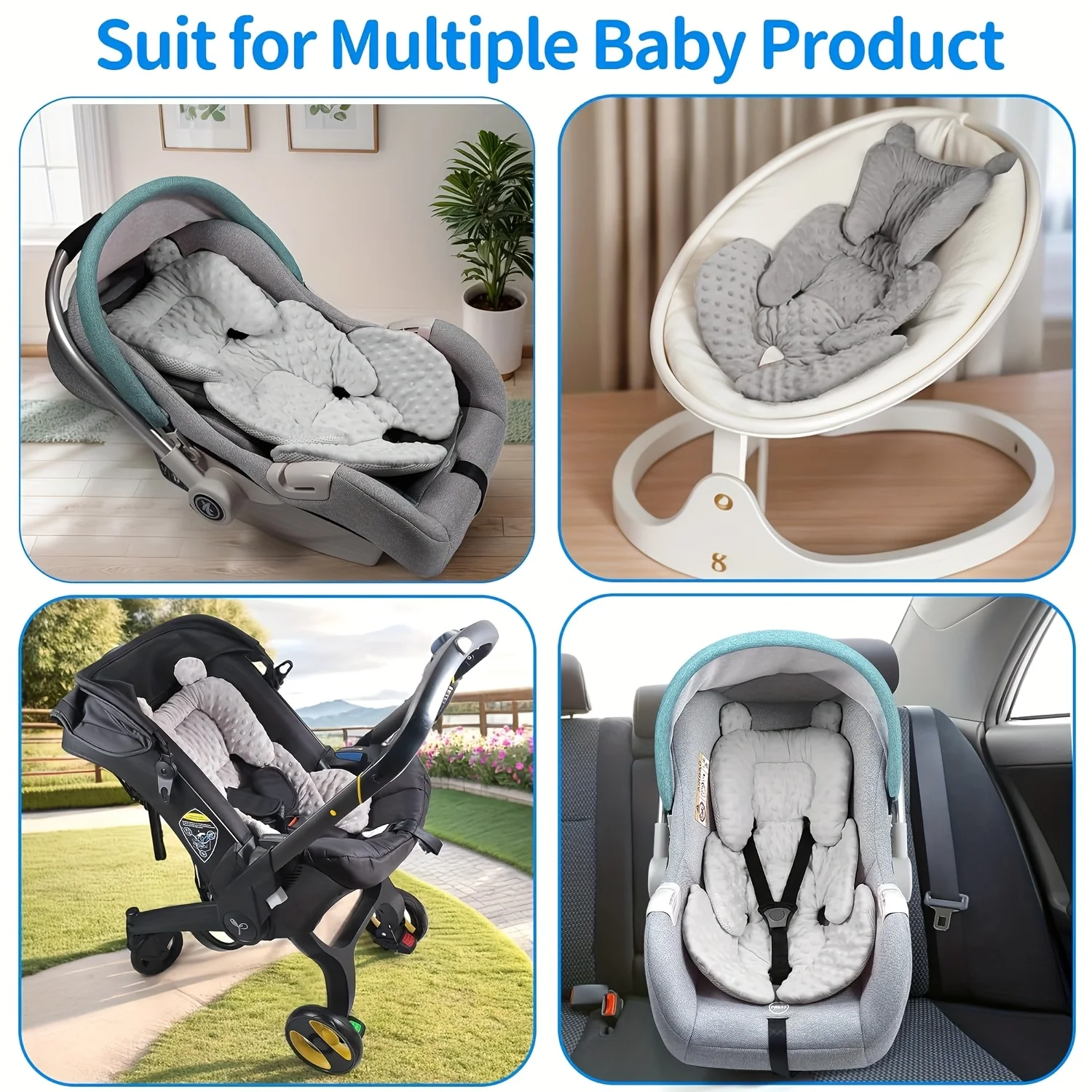 Cuscino per seggiolino auto per neonato Cuscino per seggiolino auto universale per neonato per sedile/buttafuori/passeggino Accessori per passeggino Seggiolino auto per bambini