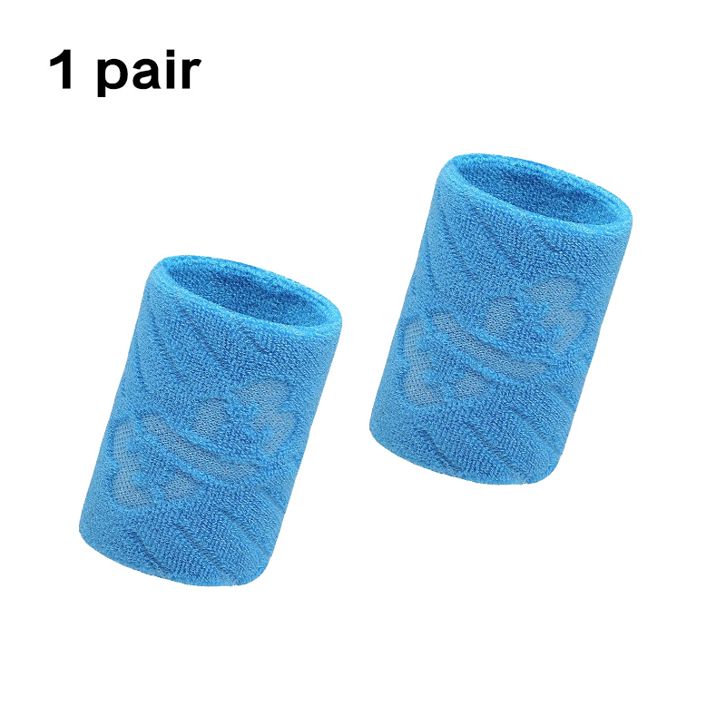 1 paio di braccialetti elastici in cotone supporto per polso da cestino avvolge gli uomini bambini palestra fitness Powerlifting tennis assorbimento del sudore