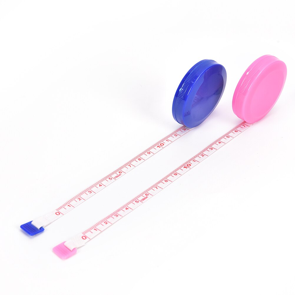 2Pc soft Mini Measuring Tape Measure Retractable Metric Belt Portable Ruler Centimeter Inch Children Height Ruler 1.5m 60 inch