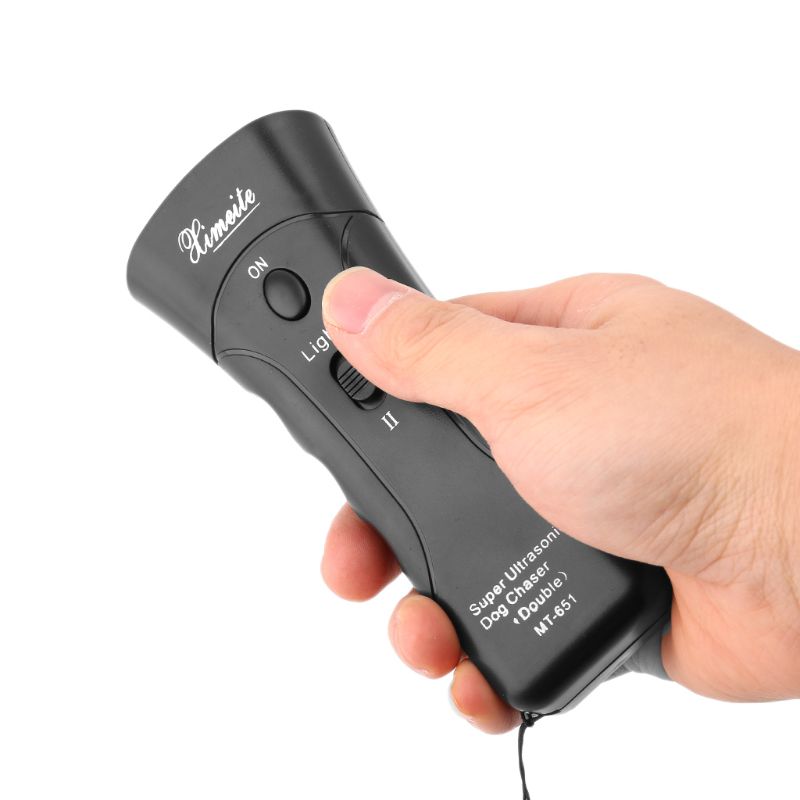 Ultrasonic Dog Chaser Stop Aggressive Animal Attacks Repeller Flashlight