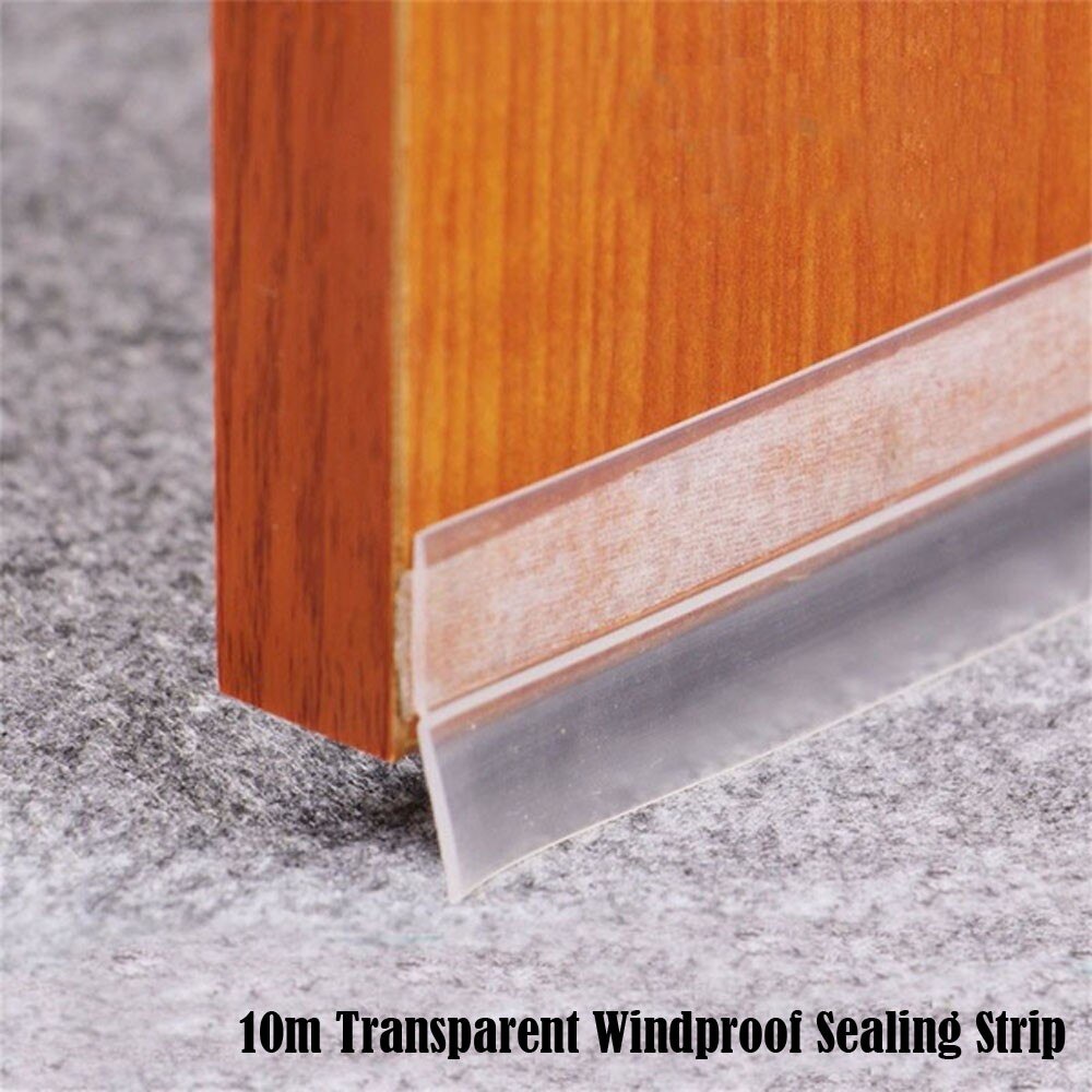 Tira de sellado inferior para puerta, burlete de goma para ventana, impermeable, antipolvo, autoadhesiva, cinta de sellado para parabrisas, 1/2/3m