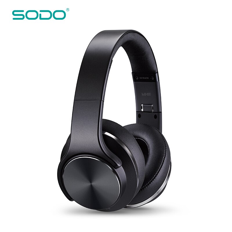 SODO MH5 – casque d'écoute Bluetooth sans fil, confortable, 2 en 1, haut-parleur à torsion, avec Microphone, pour PC et Mobile, Original: Black