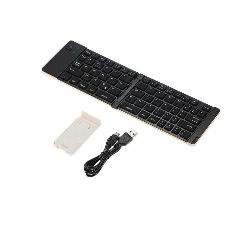 Draadloze Bluetooth Toetsenbord Opvouwbare Draadloze Toetsenbord Vouwen Draagbare Ultra Slim Blue Tooth Toetsenbord Voor Windows/Android/Ios