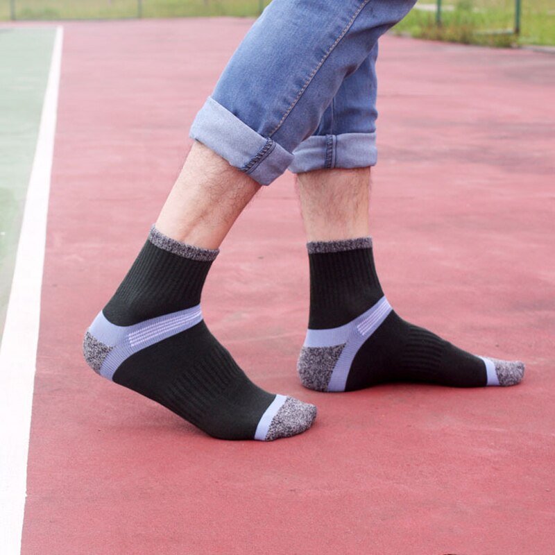 Verwarmde Sokken Mannen Basketbal Sokken Man Verdikking Handdoek Bodem Katoen Sport Sokken Buiten Running Badminton Tennis Fietsen