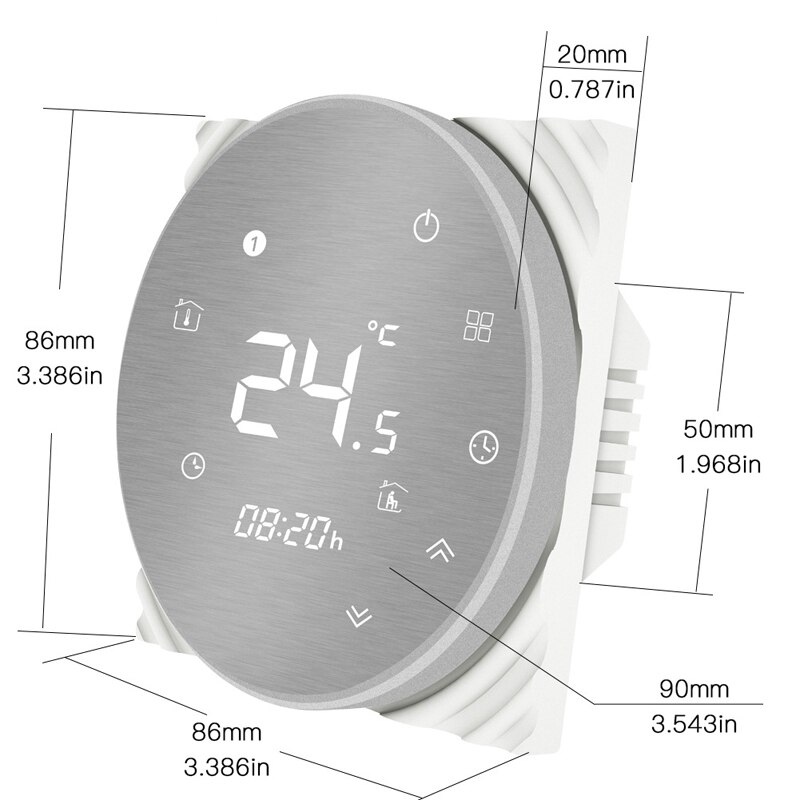 Smart wifi touch termostat temperatur trådløs controller til vand/el gulvvarme vand/gasfyr virker google home
