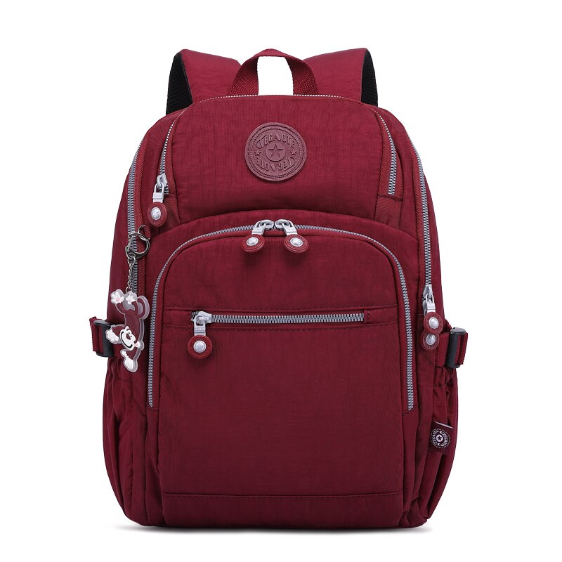 TEGAOTE Backpack Women School Bags For Teenager Girl Anti Theft Pocket Laptop Bagpack Kids Mochila Feminina Waterproof Back Pack: bordeaux