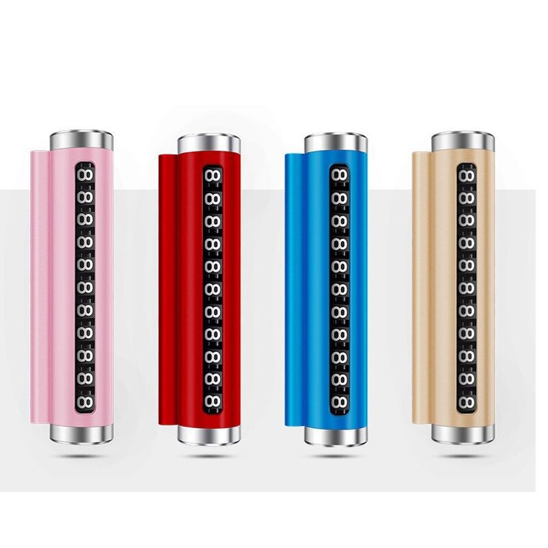 Car Styling Temporary Parking Card Rotate Phone Number Card Park Stop Plate Auto Accessories Stainless Steel Parking Card