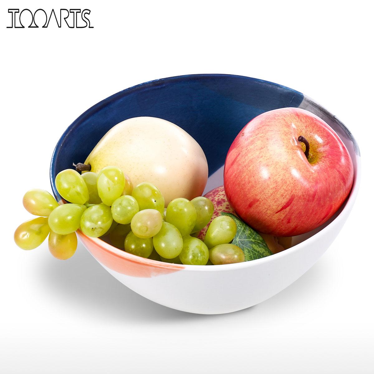 Decoration Crafts Ceramic tableware Fruit Bowl Salad Bowl Decorative Plate for Fruit Salad Modern as a