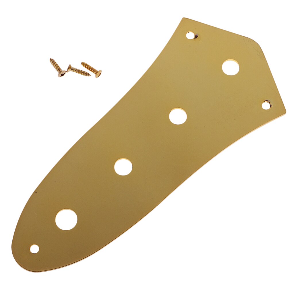 Bass Metalen Controle Plaat 4-Gat Voor Jazz Bass Jb Vergadering Deel Geladen Elektrische Bas Accessoire: Golden
