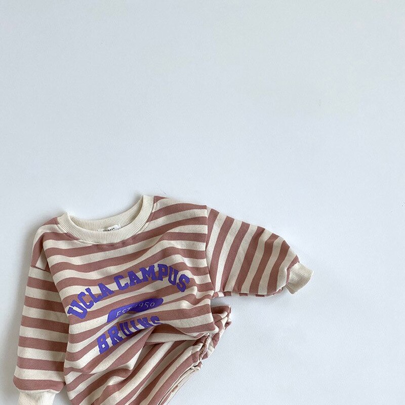 Outono bebê bodysuits manga longa casual roupas de bebê carta impressão infantil meninos macacões listrado meninas onesie