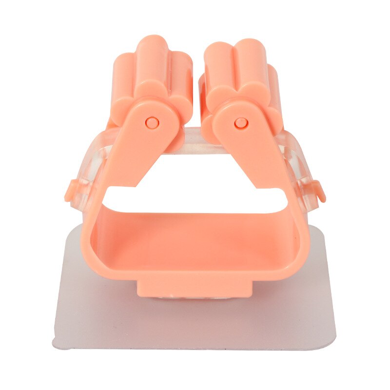 Keuken Accessoires Gadget Wandmontage Mop Bezem Organizer Houd Gereedschap Zelf Stok Badkamer Tuin Magazijnstelling Paraplu Up Haken: Orange Pink
