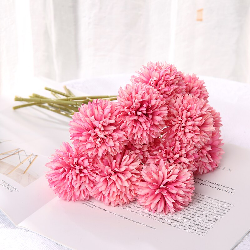 3/5Pcs Hortensien Künstliche Blumen Bouquet Für Home Schlafzimmer Dekor Hochzeit Dekoration Handwerk Vasen Blume Anordnung Zubehör