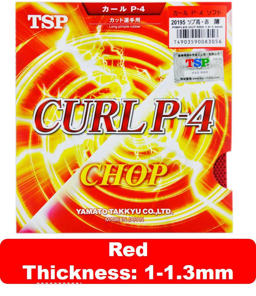 Original Tsp T-20195 Curl P-4 P-h de Tenis de mesa de goma de grano largo Pips con Tenis de esponja de Ping Pong de Mesa Accesorios De Mesa: 20195 red