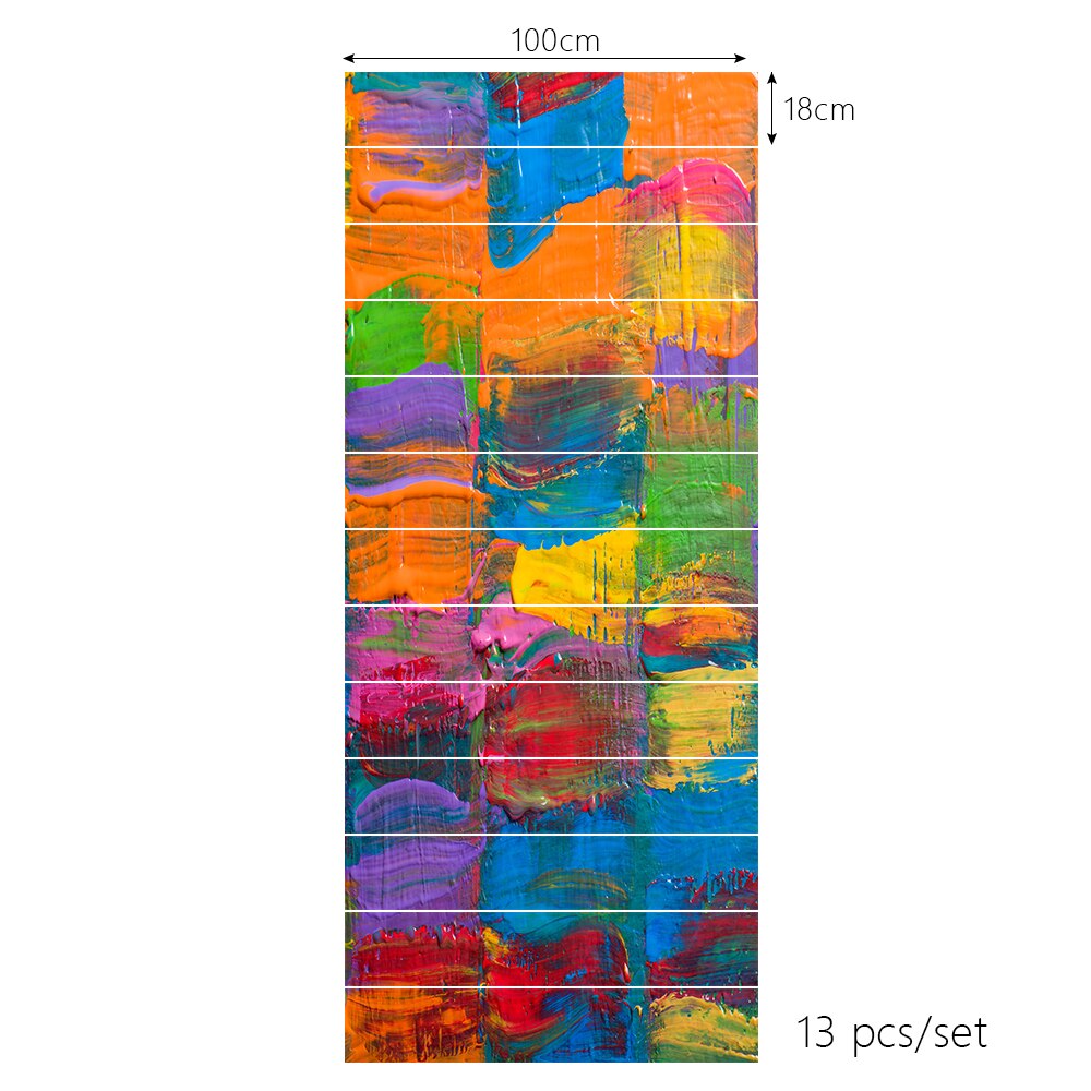 Abstract Art Painting Vinyl Staircase Sticker For House Stairs Decoration DIY Wall Stickers Waterpoof Peel &amp; Stick PVC Wallpaper: Default Title
