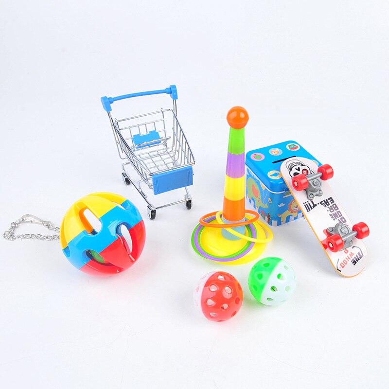 1 Set Parrot Training Toy Set Interactive Parrot Appliance Set Funny Bird Toy