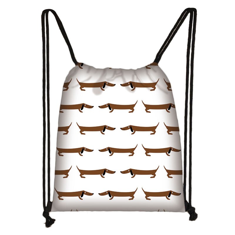 Schattige Teckel Hond Tasje Vrouwen Mannen Opbergtas Voor Reizen Tiener Jongens Meisjes Rugzak Partij Boodschappentassen: skdlapigous08