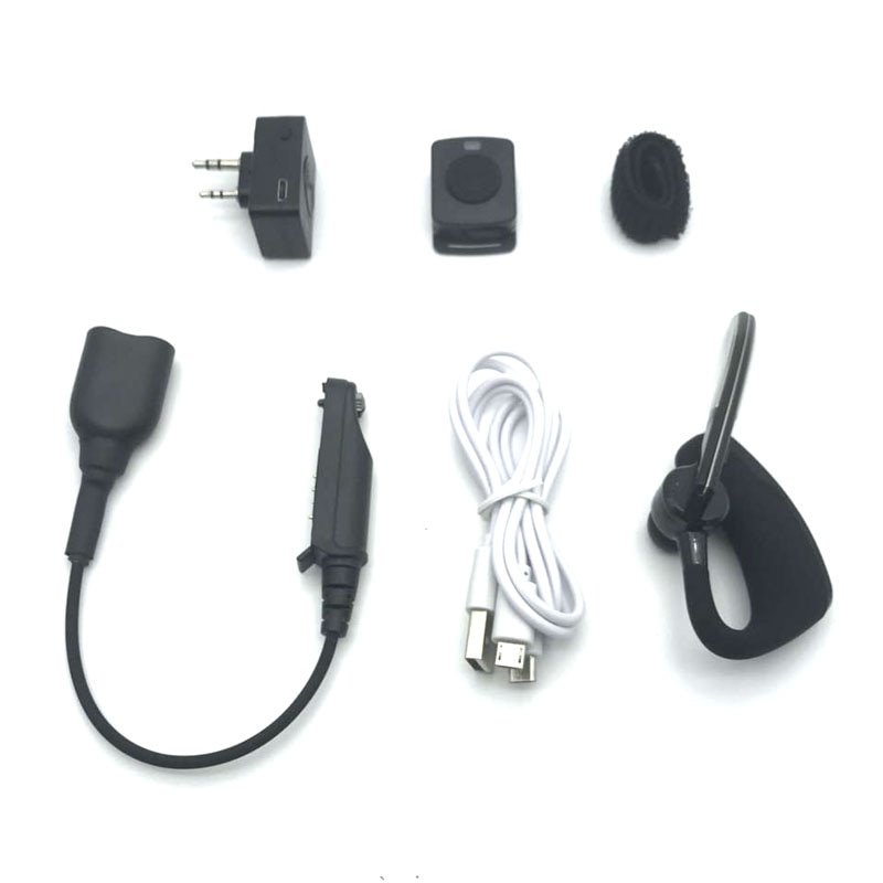 Draadloze walkie talkie bluetooth ptt headset oortelefoon voor baofeng uv -5r uv -82 a-58 uv- xr uv -5s gt -3wp uv -9r plus microfoonadapter