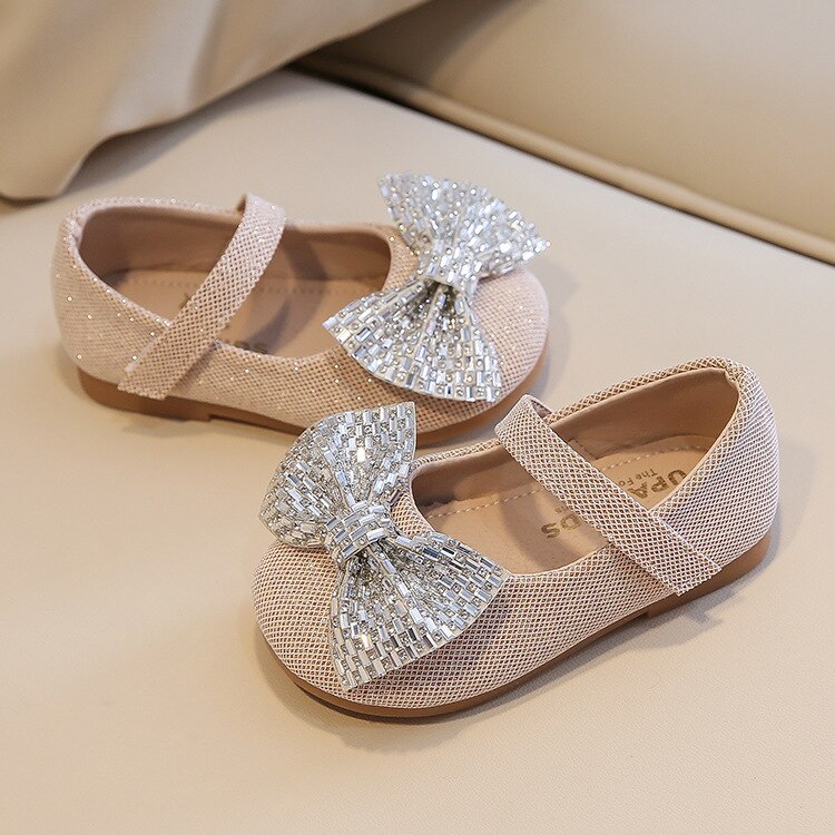 Prinses herfst kinderschoenen van leer voor baby's van mesh + pu met strik voor meisjes (1 2 3 4 5 6 jaar): Roze / 10