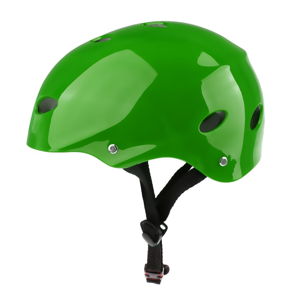 Acqua Sicurezza E Prevenzione Nello Sport del Casco Traspirante E leggero Caschi Per Wakeboard Kayak Canoa Barca Surf Vela Rafting di Skateboard: Green S