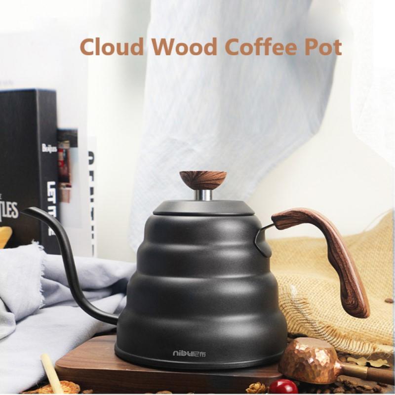 Koffie Waterkoker 1.2L 1L Rvs Giet Over Koffie Pot Ketel Drip Ketel Met Thermometer Geïsoleerde Handgreep Voor Home Offic